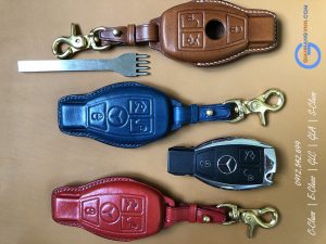 Bao da chìa khóa Mercedes - Buttero Xanh Navi