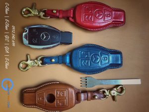 Bao da chìa khóa Mercedes - Buttero Xanh Navi