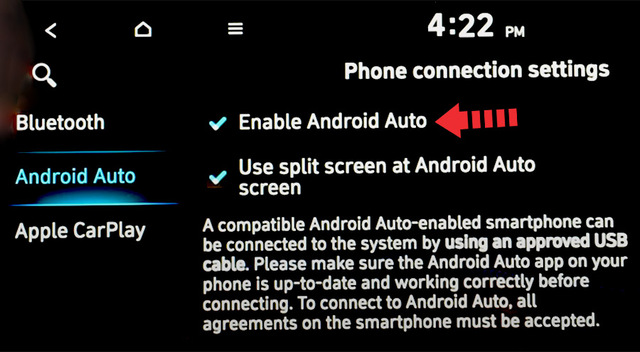 Android Auto trên Hyundai tucson 2022
