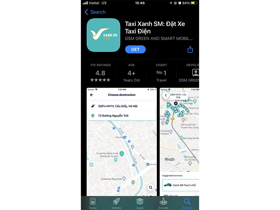 Vinfast Taxi - Taxi Xanh SM chính thức lăn bánh tại Hà Nội